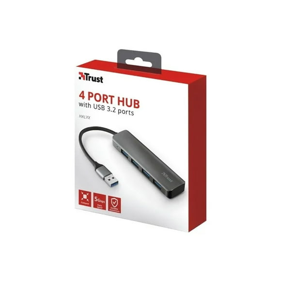 HUB Trust Halyx Aluminium 4 puertos USB-A 3.2 GAMING
