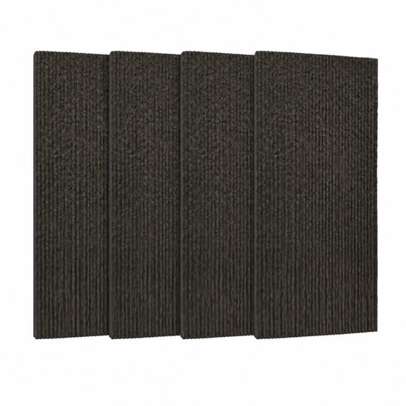 Easy4Home 4Pcs 48"x24" 3D Faux Stone Wall Panels Imitation Decorative Wall Tiles for Interior Wall Decor, Carbon Black