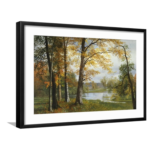 Art.com A Quiet Lake Giclee Print by Albert Bierstadt, Black Frame Wall Art, 29" x 21"