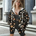 thumbnail image 3 of FOR U DESIGNS Rainbow Mushroom Zipper Hoodies for Women Oversized Sweatshirts for Women Loose Fit Hoodie Size M Long Sleeve Hooded Cardigan Jacket for Women Sportswear, 3 of 7