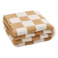 thumbnail image 1 of Injueey Manta a cuadros de tablero de ajedrez para noches acogedoras en el sofá, manta de tamaño del producto, manta para sofá Juegos de cama caqui, 1 of 6
