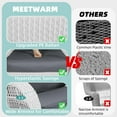 thumbnail image 3 of MEETWARM Patio Wicker Rocking Glider Set, All-Weather Outdoor Rattan Patio Rocking Chairs of 2, Patio Conversation Set with Thickened Cushions for Porch Garden & Backyard, White Wicker/Grey, 3 of 7