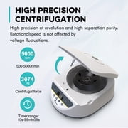 LABFISH PRP Benchtop Centrifuges Machine Large Capacity LCD Display for Blood/Serum/Plasma/Fat,500-5000rpm/min,6X10ml/15ml CentrifugeT ube,110V