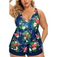 thumbnail image 2 of HAWEE Womens Plus Size Tankini Swimsuits with Shorts Two Piece Bathing Suit Floral Printed Swimwear, 2 of 4