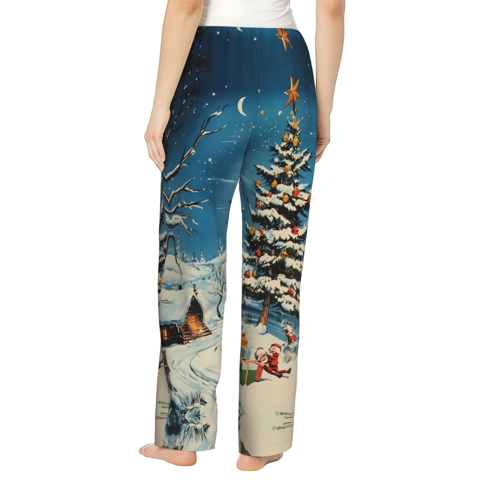 Christmas naughty Santa's elves Pajama Pants Women - Soft Breathable Sleep & Lounge Pants for Women, Comfy Casual Pj Pants Bottoms with Pockets