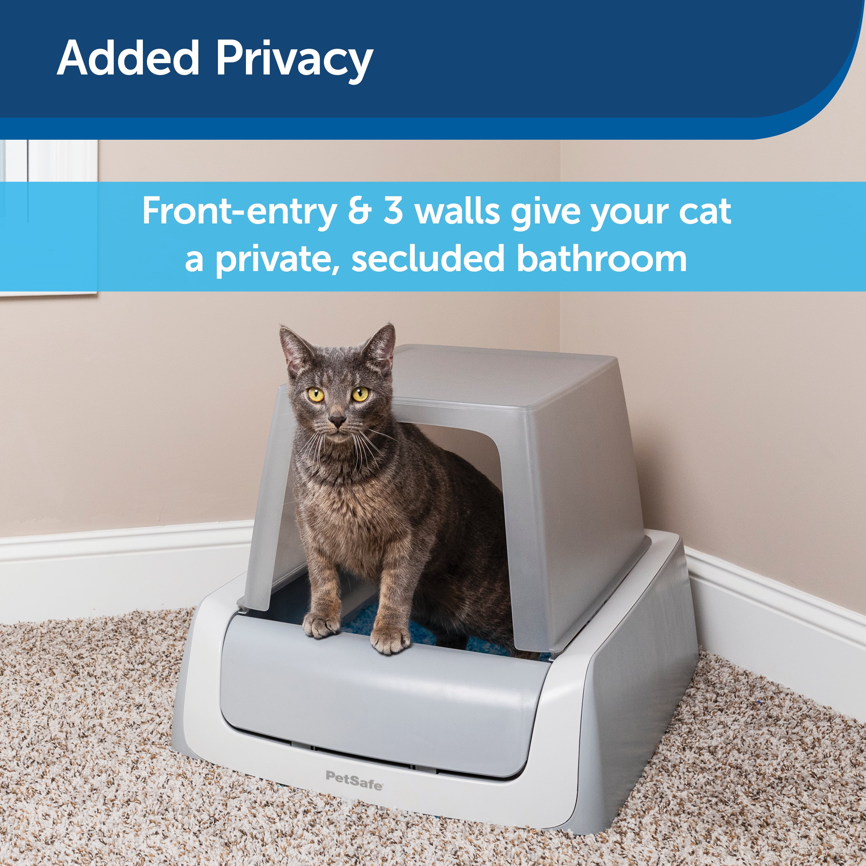 PetSafe ScoopFree Litter Box Privacy Hood, for 2nd Gen Box, Ideal for Shy or Skittish Cats