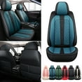 thumbnail image 4 of Maidao 2pcs Car Seat Covers Front Seats Only for Jeep for Commander 2005-2010 2 Seats Leather Airbag Compatible Water Resistant Front Set Cushion Protector Black and Red, 4 of 9