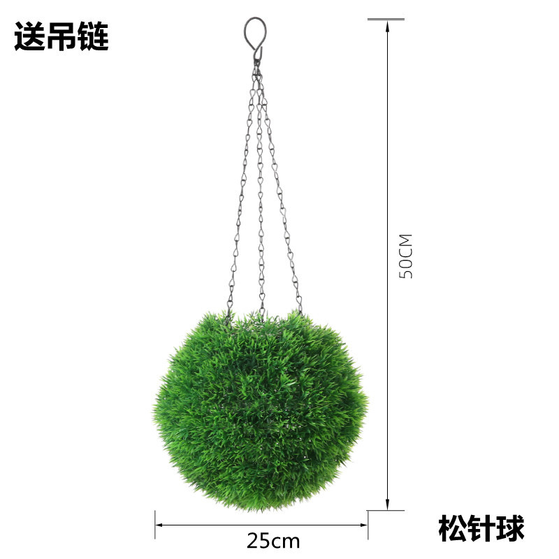 Hanging Topiary Ball Artificial Topiary Ball with Chain for Wedding