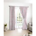 thumbnail image 3 of Pink Geometric Blackout Curtains for Bedroom/Living Room, Thermal Insulated Kitchen Curtains, Morocco Modern Simple Abstract Aesthetic Grommet Darkening Window Treatment Drapes 52"x63"x2, 3 of 8