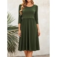 thumbnail image 5 of Women's Patchwork Maternity Nursing Dress 3/4 Sleeve Dress for Breastfeeding, 5 of 7