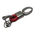 thumbnail image 2 of Hand-woven Leather Keychains Car Key Ring Metal Big Head Keyring Holder Gifts, 2 of 8