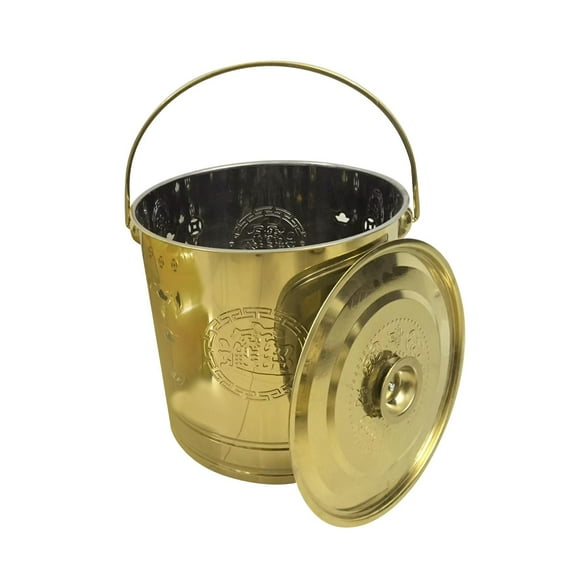 Cubo Ardiente Papel Portátil Quemar Barril Cubo De Papel Ardiente Lavabo Fuego Oro Sunnimix Cubo ardiente