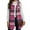 Rose Red, variant on jinghuiyue Womens Plaid Vest Button Down Sleeveless Lapel Neck Long Vest Tops Outerwear Casual Flannel Waistcoat Jackets M