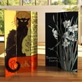thumbnail image 7 of Oriental Furniture 6 ft. Tall Double Sided Chat Noir Room Divider - 3 Panel, 7 of 7