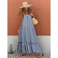 thumbnail image 2 of Kishawna Womens Boho Floral Puff Sleeve Tiered Maxi Dress Long Dresses, 2 of 5