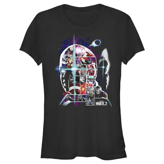 Junior's Marvel What if…? Watcher Panels  Graphic Tee Black Medium