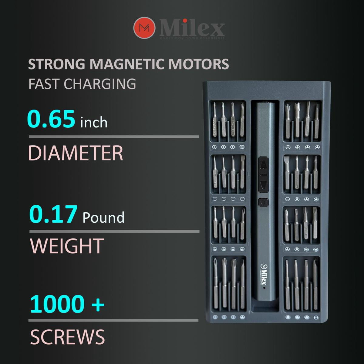 Milex 66-piece Invisible Tool Box Electric Screwdriver Set