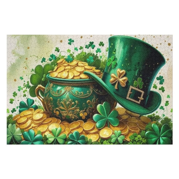 Puzzles for Adults 300 Pieces - St Patrick'S Day Funny Puzzles Challenging Brain Exercise, for Puzzle Lovers Gift