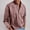 Red-01, variant on LIBRCLO Mens T-Shirts Long Sleeve Button V-Neck Shirts Solid Color Casual Fashion Turndown Collar Opening And Closing Blouse