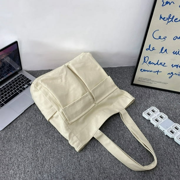 Bolsa de lona con capacidad para hombre y mujer, bolso de hombro portátil, bolso de viaje informal, bolso de mano