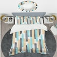 thumbnail image 2 of Designart 'Retro Geometrical Abstract I' Mid-Century Modern Duvet Cover Set, 2 of 4