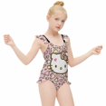 thumbnail image 4 of Hello Kitty Girls One Piece Swimsuits Hawaiian Summer Swimwear Beach Bathing Suit Outfits, 4 of 7