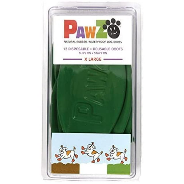 HAHDAXIA Bottes pour Chien Jetables, Réutilisables, Imperméables Ensemble de 12 Couleur : Vert Taille : Très Grand Lot de 2