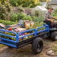 thumbnail image 6 of 1500 Lbs Garden Cart, 15 Cu.ft Garden Utility Trailer Steel Dump Cart with Removable Sides, Hand Pull or Foot Pedal Dumping for ATV UTV Lawn Mower Tractor, 6 of 14