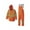 Orange, variant on Pioneer Hi Vis Waterproof Heavy Duty Rainsuit - Hooded Rain Jacket and Bib Pants - 210D Oxford Poly/PVC - Orange