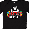 thumbnail image 4 of Inktastic Nap Build Destroy Repeat with Colorful Building Blocks Boys or Girls Long Sleeve Baby Bodysuit, 4 of 5