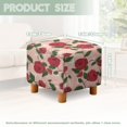 thumbnail image 4 of Jiueut Rose Print Square Ottoman Cover, Stretch Folding Storage Bench Ottoman Cover Footrest Stool Slipcover Footstool Protector with Elastic Bottom Valentine's Day Decor, 4 of 6