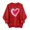 Red-sweatshirt for women, variant on Feancey Womens Cute Sweatshirts Fleece Long Sleeve Heart Graphic Sweatshirt Oversized Casual Crewneck Pullover Tops Comfy Loose Blouse Red L