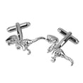 thumbnail image 1 of 2 pcs Hombres Tiranosaurios Rex Plata Forma De La De Las Mancuernas Gemelos Boda Fernando Gemelos, 1 of 7