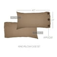 thumbnail image 2 of VHC Brands Farmhouse Star Appliqued Cotton Primitive Bedding King Pillow Case Set of 2, Charcoal Black, 2 of 6