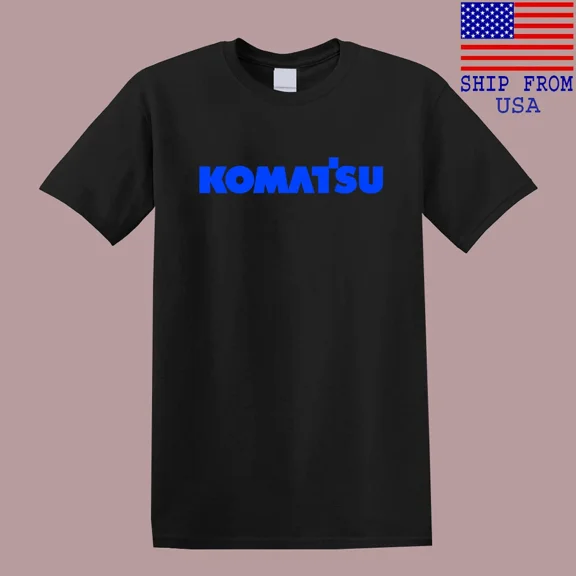 Komatsu Mining Equipment Men's Black T-Shirt Size S-5XL