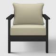 thumbnail image 2 of WestinTrends Avalon Outdoor Modern HDPE Patio Club Chair with Deep Seat Cushions, Black/Beige, 2 of 10