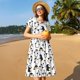 thumbnail image 4 of Easygdp whiter cute penguin para Vestido Transpirable de Mujer, Vestido Suelto de Manga Corta con Pliegues y Bolsillos para el Verano, 4 of 6