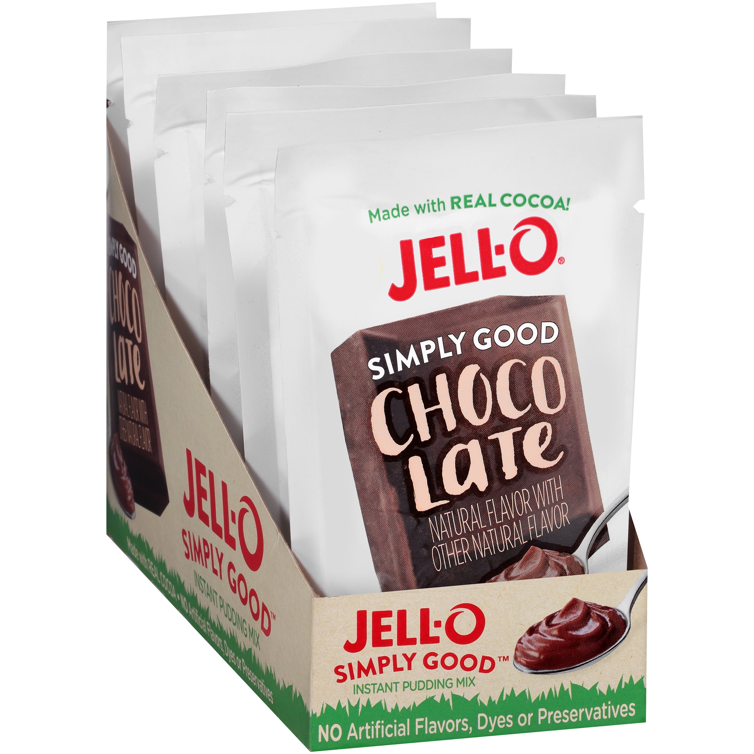 Jell-O Simply Good Chocolate Instant Pudding, 3.9 oz Pouch