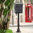 thumbnail image 3 of GUOOL Letter Box Mailbox European Hanging Mail Organizer Wall Mount Locking Suggestion Black, 3 of 8
