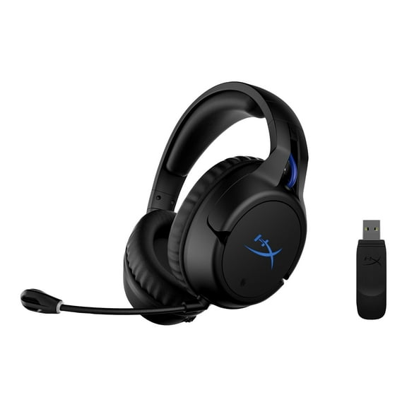 HyperX Cloud Flight – Wireless Gaming Headset for PC, PS5, and PS4, Up to 30-hour battery, Memory foam ear cushions and premium leatherette, Noise-Cancelling Microphone with LED Mic Mute