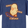 thumbnail image 2 of Honk Honk Am Meme Skateboarding Duck Quack, Quack Flapjack Navy Blue Graphic Tee-XL, 2 of 4