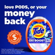 Tide Oxi Boost Power PODS Laundry Detergent Pacs, 57 Count, Set-In Stain Removal + Oxi Power, laundry soap detergent pacs