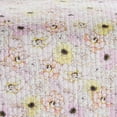 thumbnail image 2 of Milan 3 Piece Microfiber Blooming Flower Pattern Queen Quilt Set, White and Pink- Saltoro Sherpi, 2 of 5