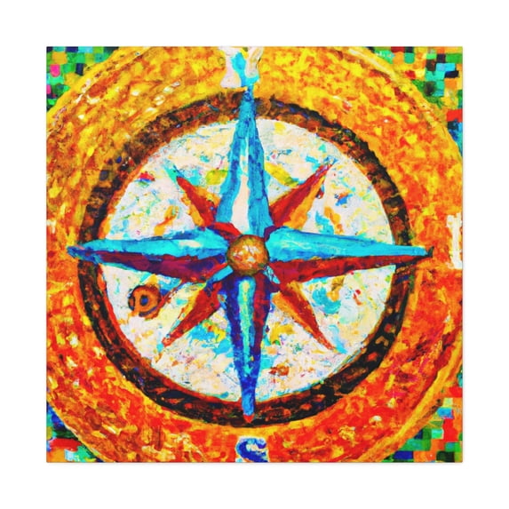 Compass of Points Illumined - Canvas