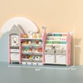 - Toy Organizer and Children Bookshelf with 14 Bins Pull-Out Drawers ...