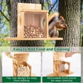 thumbnail image 2 of Comedero para Ardillas para Exteriores, Comedero de Madera para Mesa de Picnic, Casa para Ardillas, Comederos de Madera para Ardillas., 2 of 8