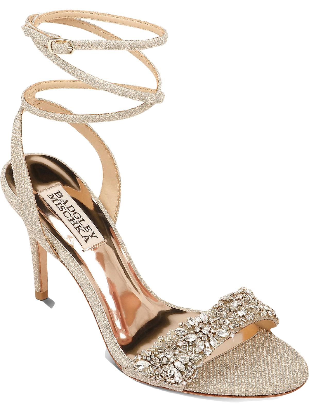 Badgley Mischka Women's Jen Heeled Strappy Sandal - Embellished Evening Sandals