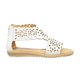 thumbnail image 2 of Sandalias Con Flores Para Niñas Casuales Tipo Piel Blanco blanco 21 Incógnita 031A2C, 2 of 6