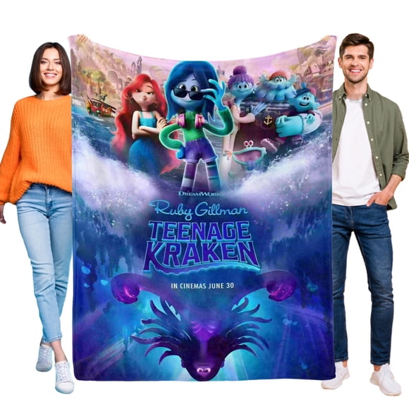 Ruby Gillman: Kraken Adolescente anti-pilling, suave, ligera, esponjosa y acogedora de lujo para hogar y cocina – Perfecta para niños y adultos, 100 x 150 cm