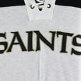 thumbnail image 4 of Men's '47 New Orleans Saints Heather Gray Gridiron Lace-Up Pullover Hoodie, 4 of 4